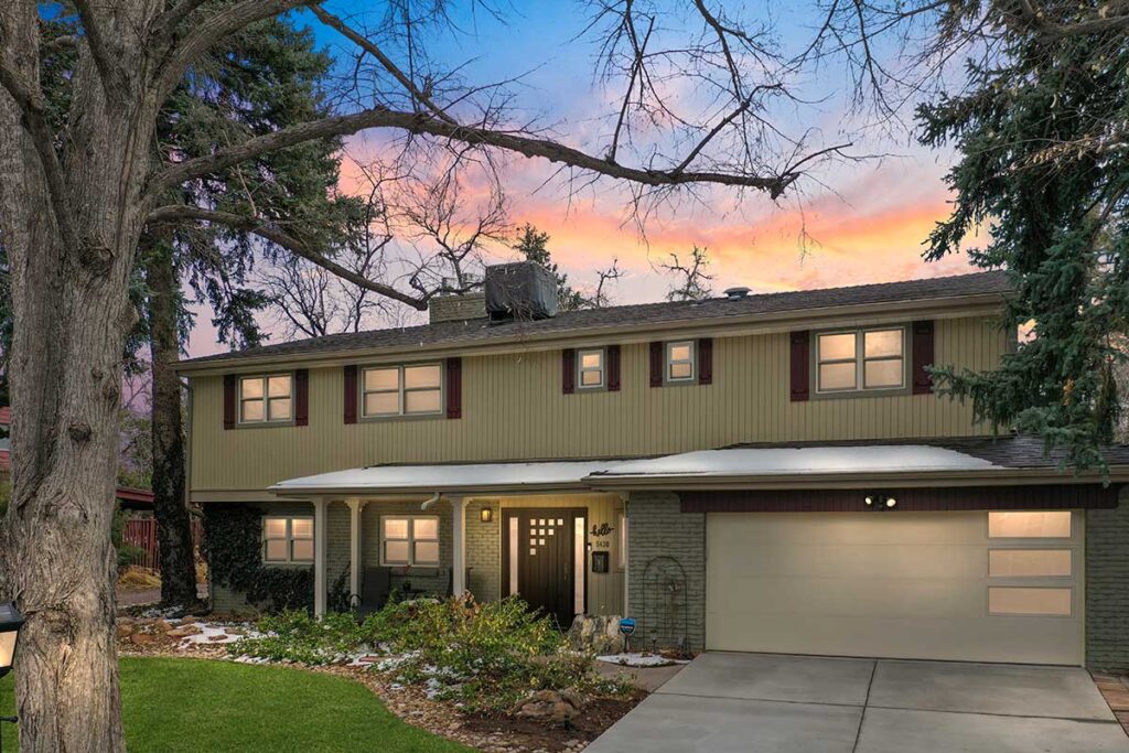 Beautiful home at sunset